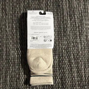 Alo Yoga Unisex Throwback Sock Oatmeal Heather Charcoal Green Size Medium thumbnail 2