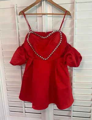 Collective The Label Red Heart‎ Jeweled Dress Size 8 thumbnail 1
