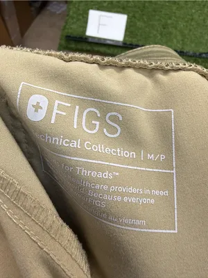 Figs Zamora Jogger Scrub Pant Khaki Tan Brown Drawstring Medical Women's MPetite thumbnail 5