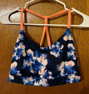 Old Navy, size medium, floral print sports bra thumbnail 1