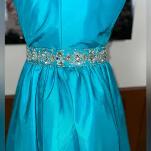 Pretty Mori Lee Vibrant Blue Taffeta Prom Dress! thumbnail 5