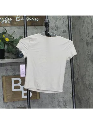Wild Fable Womens Short Sleeve the Perfect T-Shirt 93029148 Taupe Brown S thumbnail 2