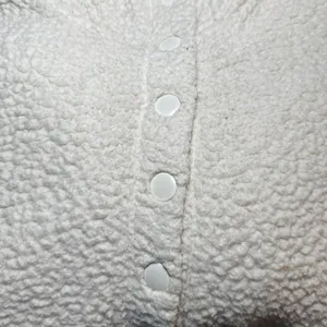Aerie Women’s Large Sherpa Fleece Quarter Snap Pullover Ivory Cream Cozy Teddy J thumbnail 6