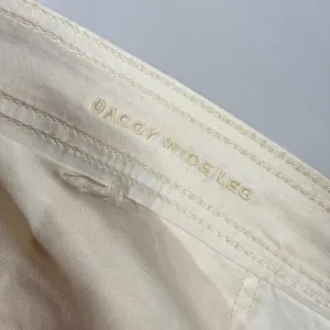 American Eagle Baggy Wide Leg Pant Size XL XXL 2X Ivory Drawstring Utility Cargo thumbnail 5