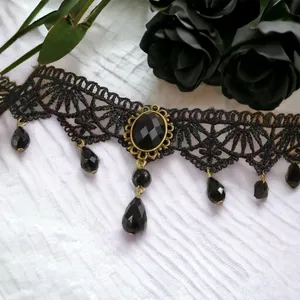 Gorgeous Retro Style Tassel Crystal Lace Necklace‎ Faux Fashion Jewelry thumbnail 11
