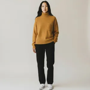 Jones New York Vintage Mustard Yellow Lambswool Angora Turtleneck Sweater Size P/M 80s 90s thumbnail 12