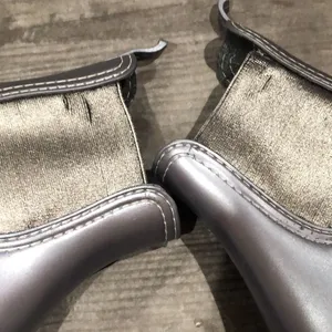 Cubanas by Anthropologie chelsea gray silver rain boots thumbnail 5