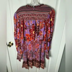 Farm Rio Sweet Floral Long Sleeve Minidress XL thumbnail 5