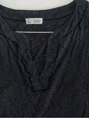 Carve Designs Nicole Black Sleeveless Ruffled V-Neck Top thumbnail 6