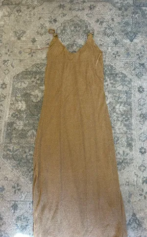 ZARA Dress Maxi Gold size S thumbnail 1