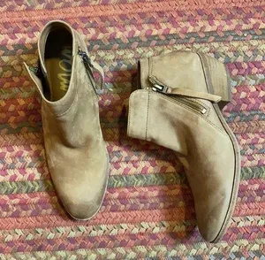 Sam Edelman Brown Leather Packer Zipper Ankle Boots thumbnail 1