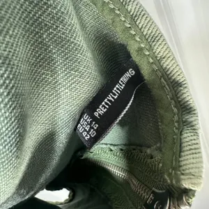 PrettyLittleThing Corset Top 10 Green‎ Acid Denim Halter Bustier Fairy Grunge thumbnail 3