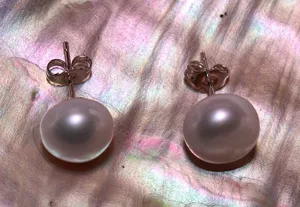 Sterling Silver AAA Pearl Earrings. Bridal Pearl Earrings. Fresh Water Pearls. thumbnail 1