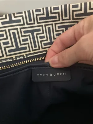 Tory Burch Black and White Signature Geometric Tote thumbnail 13