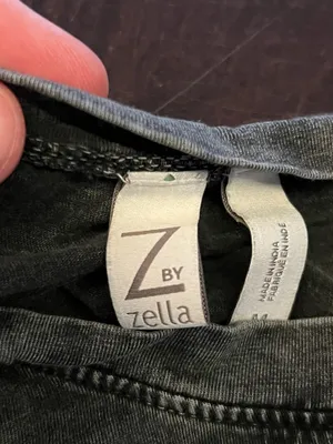 Z By Zella Shirt Womens Medium Gray Acid Wash Cropped Short Sleeve Athletic thumbnail 6