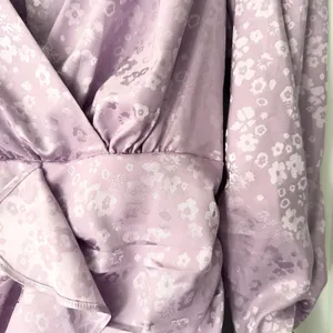 For Love & Lemons Fiji Lilac Purple Jacquard Floral Ruched Mini Dress XS NWT thumbnail 6