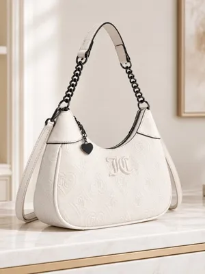 Juicy Couture Good Times Juicy Crystal Embossed Heart Shoulder Bag NWT thumbnail 5
