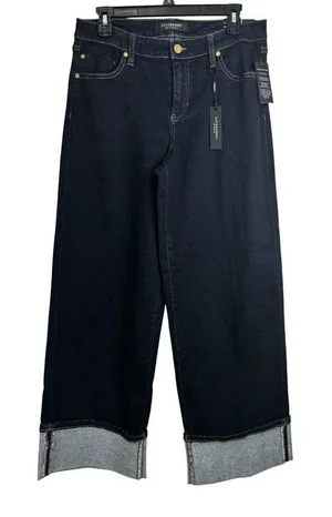 Liverpool Los Angeles High-Waisted Wide-Leg Crop Jeans (Size 8) thumbnail 1