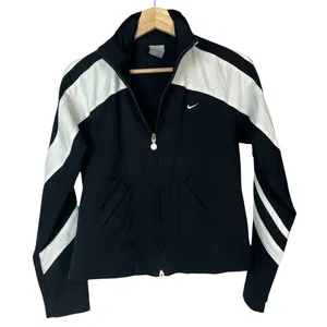 Nike Y2K Black &‎ White Track Athletic Jacket S thumbnail 1