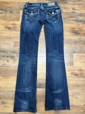 Miss Me Dark Blue Bootcut Jeans with Flap Back Pockets thumbnail 3