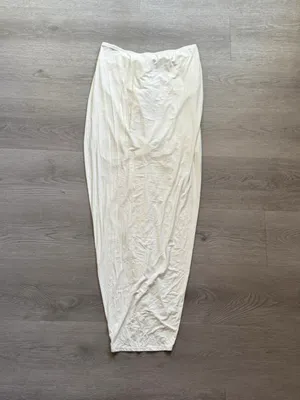 CQ by CQ Draped Stretch Skirt White Size L thumbnail 8
