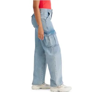 NWT Levi's 94 Baggy Cargo‎ Jeans 27x30 Mid Rise Loose Straight thumbnail 2