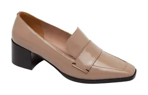 Linea Paolo Nude Square Toe Block Heels Patent Leather‎ Casey thumbnail 1