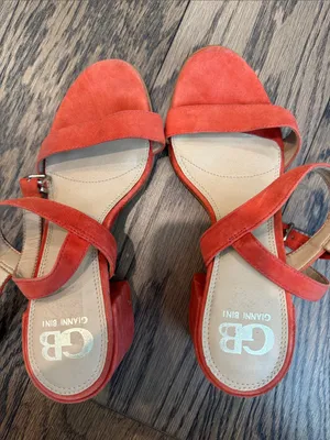 Gianni Bini Coral Suede Mid Block Heel Sandals thumbnail 1