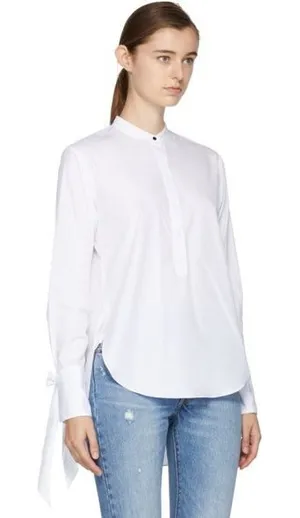 Rag & Bone Dylan Long‎ Sleeve Poplin Shirt White Size S thumbnail 1