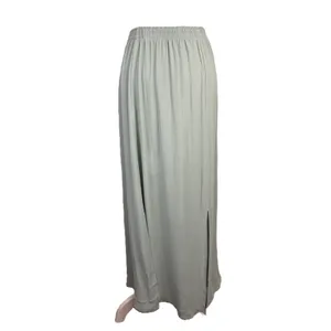 Womens Maxi Skirt Small Sage Green Side Slit Rayon Boho‎ Minimalist USA Cottage thumbnail 3