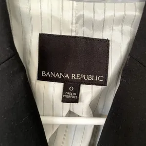 Banana‎ Republic black business formal blazer suit top wool women size 0 thumbnail 3