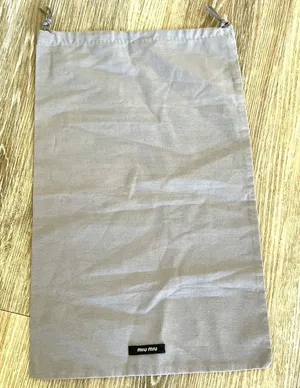 Miu Miu small grey drawstring dust bag thumbnail 1