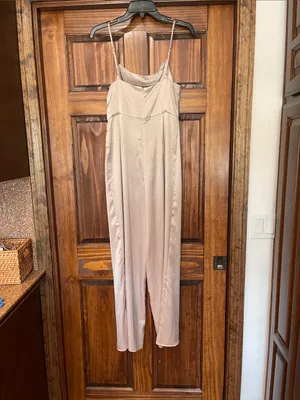 BLUE RAIN Sleeveless Cowl Neck Jumpsuit in Light Champagne thumbnail 3