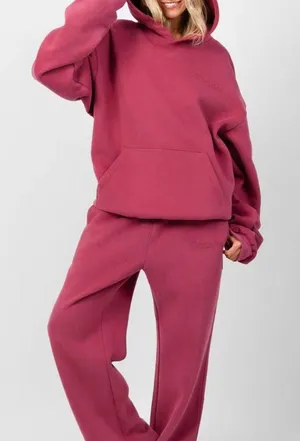 Comfrt rose pink wide leg unisex sweatpants thumbnail 2