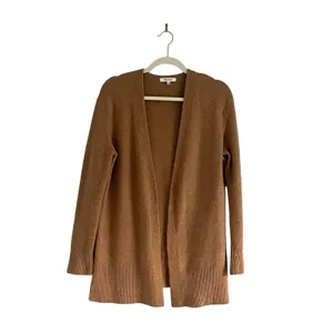 Madewell Cozy Walker Merino Wool Alpaca long Cardigan Tan Small Chic Minimalist thumbnail 2