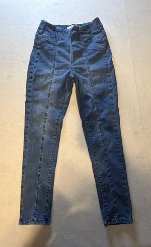 We The Free Free People Feel Alright High Rise Seamed Pull-On Skinny Jeans thumbnail 1