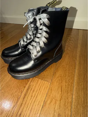 Size US 8 Dr. Martens Women's Molly Platform Boot, Black, (EU 39 / UK 6 ) thumbnail 9