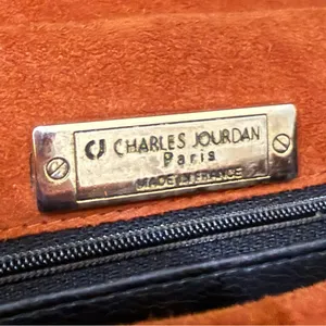 Vintage CHARLES JOURDAN Brown Suede Leather Hand-painted Sunflower Crossbody Bag thumbnail 14
