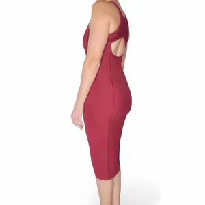 Lululemon Maroon Ribbed BodyCon Open Back Sleeveless Dress thumbnail 7
