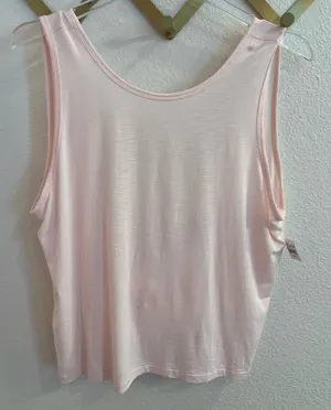 NWT Aerie Light Pink Open Back Tie Tank Top Large thumbnail 1