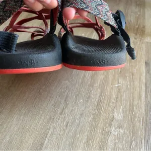 Chaco Strappy Sandals Navy Peach thumbnail 3