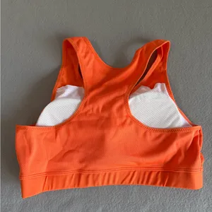 Women's NEW Orange Mesh Racer Back Sports Bra Size XL #260757 thumbnail 4