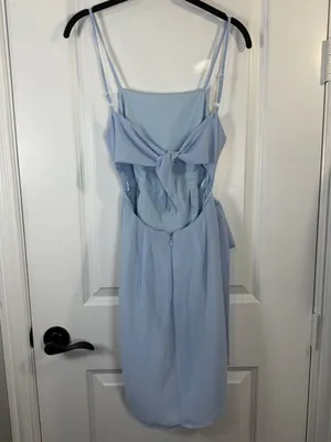 superdown Morgan Layered Tie Mini Dress in Baby Blue thumbnail 7