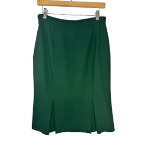 Doncaster Skirt Womens Size 6 Green A-Line Midi Pleated Hem Work Formal thumbnail 3