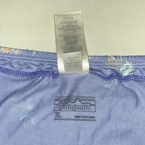 Patagonia XL Purple - Blue Floral Print Ruffle Flounce Hem Alpine Valley Skirt thumbnail 5