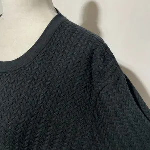 Abercrombie & Fitch Cable Knit Short Sleeve Sweater Tee Faded Black Size Large thumbnail 7