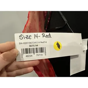 Sherri Hill 56134 Red Lace Halter Gown Sz 14 thumbnail 9