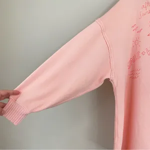 Aerie Oversized After Sunset Smile+Wave Crewneck Sweatshirt in Peach Size Small‎ thumbnail 3