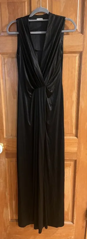 L’agence Size Medium (M) Sleeveless V-Neck Maxi Dress with Twist Detail thumbnail 1