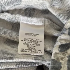 Z Supply Grey Leopard Print Joggers French Terry Sweatpants XS‎ Athleisure thumbnail 4